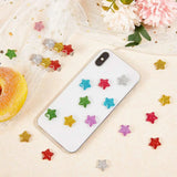 240pcs Glitter Resin Star Cabochons for DIY Jewelry Making