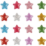 240pcs Glitter Resin Star Cabochons for DIY Jewelry Making