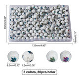 240Pcs Maple Leaf Electroplate Glass Beads for DIY Jewelry Making