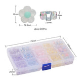 240Pcs Daisy Acrylic Loose Beads 15 Colors DIY Earrings Hair Band