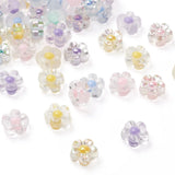 240Pcs Daisy Acrylic Loose Beads 15 Colors DIY Earrings Hair Band