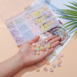 240Pcs Daisy Acrylic Loose Beads 15 Colors DIY Earrings Hair Band