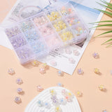 240Pcs Daisy Acrylic Loose Beads 15 Colors DIY Earrings Hair Band