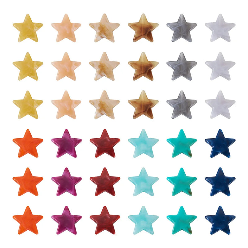 240Pcs Acrylic Star Spacer Beads for DIY Jewelry Making