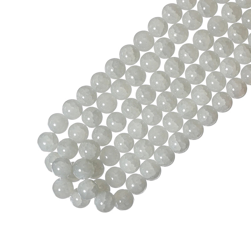 240pcs 10mm Glass Beads Imitating Jade for DIY Bracelet Making