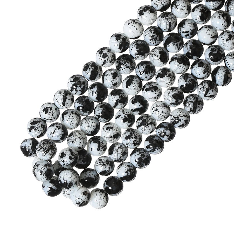 240pcs 10mm Glass Beads for DIY Bracelet Making - 20 Colors