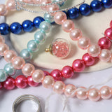 240pcs 10mm Glass Beads for DIY Bracelet Making in 16 Colors