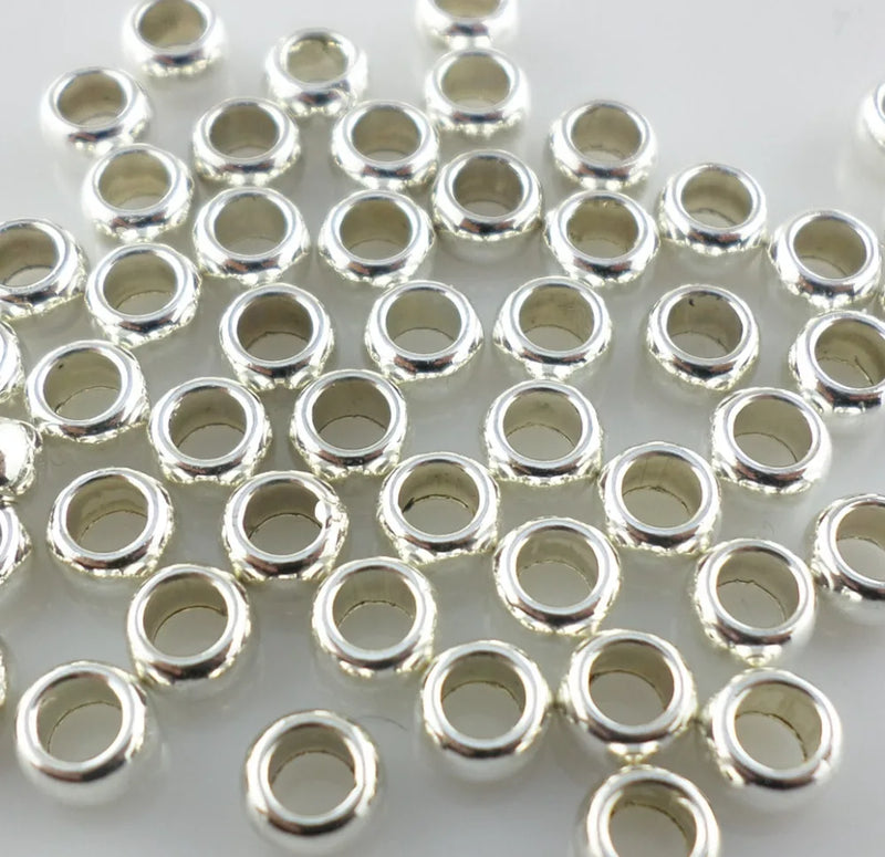 240pcs Tibetan Silver Round Rings Charm Spacers 3x5mm Beading Findings