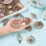 DIY Dangle Earring Kits Wood Pendants Hooks Jump Rings Jewelry Findings