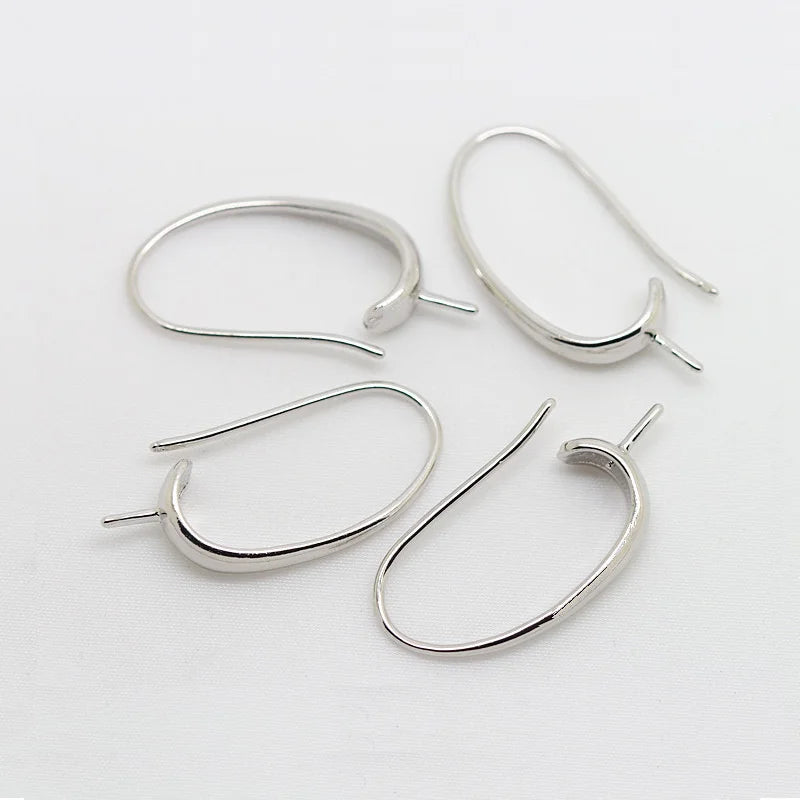 10PCS 24K Plated Brass Half Hole Beads Earring Hooks