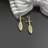20PCS 35x7MM Sword Charms Antique Bronze Pendants DIY Jewelry Findings