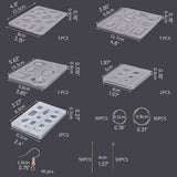 245PCS Resin Casting Clay Molds Craft Kit Pendant Mould Crystal Epoxy Set