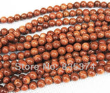 Nature Golden Sand Stone Beads 6mm