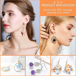 Earring Making Kit 2480Pcs Earring Hooks Findings Backs Posts Jump Rings