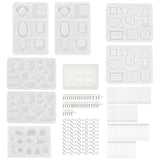 248Pcs Resin Jewelry Making Kit, Silicone Molds Earring Molds With Hooks