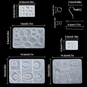 Earring Silicone Mold Pendant Jewelry Casting DIY Craft Resin Mould Kit
