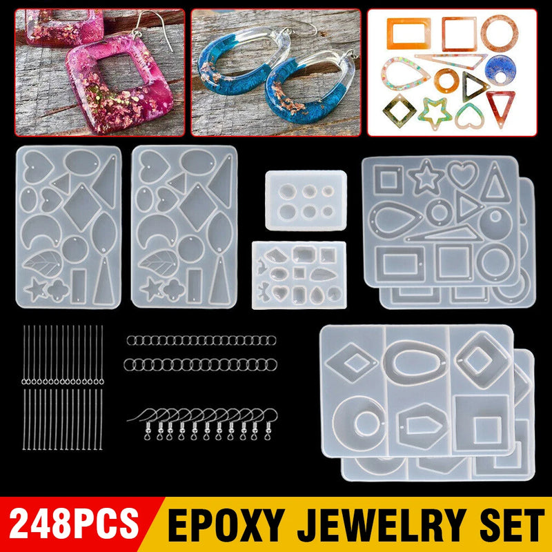 Earring Silicone Mold Pendant Jewelry Casting DIY Craft Resin Mould Kit