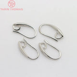 12PCS 7x14MM 24K Plated Brass Earrings Hooks