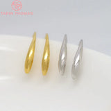 12PCS 7x14MM 24K Plated Brass Earrings Hooks