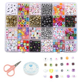 Czech Acrylic Letter Square Beads Belt Box Set - DIY Jewelry Making