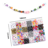 Czech Acrylic Letter Square Beads Belt Box Set - DIY Jewelry Making