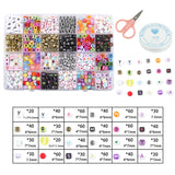 Czech Acrylic Letter Square Beads Belt Box Set - DIY Jewelry Making