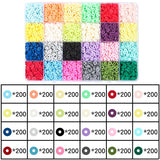 6mm Flat Round Polymer Clay Beads Set for DIY String Bead Jewelry Making