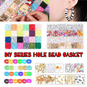 6mm Flat Round Polymer Clay Beads Set for DIY String Bead Jewelry Making