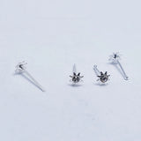 24G Sun Flower Nose Bone 925 Sterling Silver Nose Stud Rings Piercing