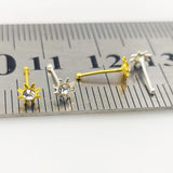 24G Sun Flower Nose Bone 925 Sterling Silver Nose Stud Rings Piercing