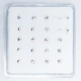 24G Sun Flower Nose Bone 925 Sterling Silver Nose Stud Rings Piercing