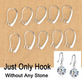 100PCS 925 Silver Earring Hooks for Crystal Pearl