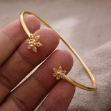 24K Dubai Ethiopian Zircon Cuff Bangles Women Wedding Jewelry Bracelet