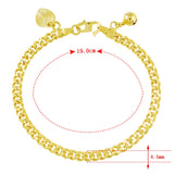 24K Cuban Plated Bracelet for Women & Men's Jewelry