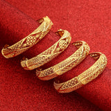 4Pcs/Lot Ethiopian Africa Bangles For Women African Bride Wedding Bracelet