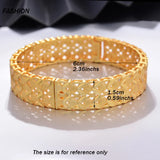 24K 4pcs/lot Wedding Dubai Bangles for Women Wife Arab Bride Ethiopian