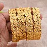 24K 4pcs/lot Wedding Dubai Bangles for Women Wife Arab Bride Ethiopian