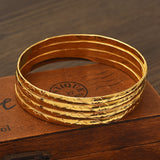 24K 68MM Plated Bangles African Bride Wedding Bracelet Jewelry