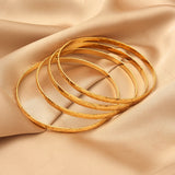 24K 68MM Plated Bangles African Bride Wedding Bracelet Jewelry