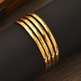 24K 68MM Plated Bangles African Bride Wedding Bracelet Jewelry
