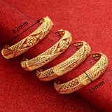 24K Ethiopian Africa Bangles Women African Bride Wedding Bracelet Jewelry