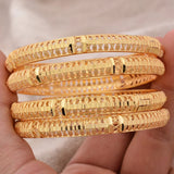 24K Ethiopian Africa Bangles For Women African Bride Wedding Bracelet