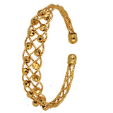 24K Copper Ethnic Beads Bangles Saudi Arabic Girls Ball Bracelet Women