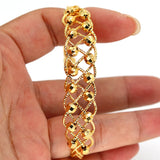 24K Copper Ethnic Beads Bangles Saudi Arabic Girls Ball Bracelet Women