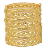 24K Dubai Bangles for Women Bride Wedding Flower Bracelet Bijoux Africaine
