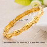 24K Dubai Ethiopian Bamboo Filled Bangles For Women