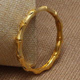 24K Dubai Ethiopian Bamboo Filled Bangles For Women