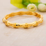 24K Dubai Ethiopian Bamboo Filled Bangles For Women