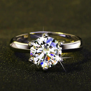 1ct Lab Diamond cz Ring 925 Silver Engagement Wedding band
