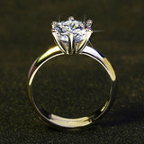 1ct Lab Diamond cz Ring 925 Silver Engagement Wedding band